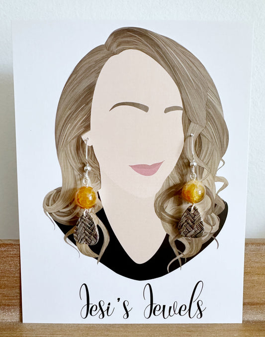Citrine Weave Drops